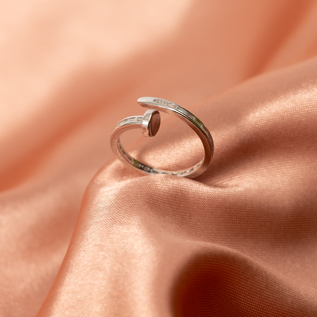 Silver Nail Loop Ring