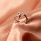 Silver Nail Loop Ring