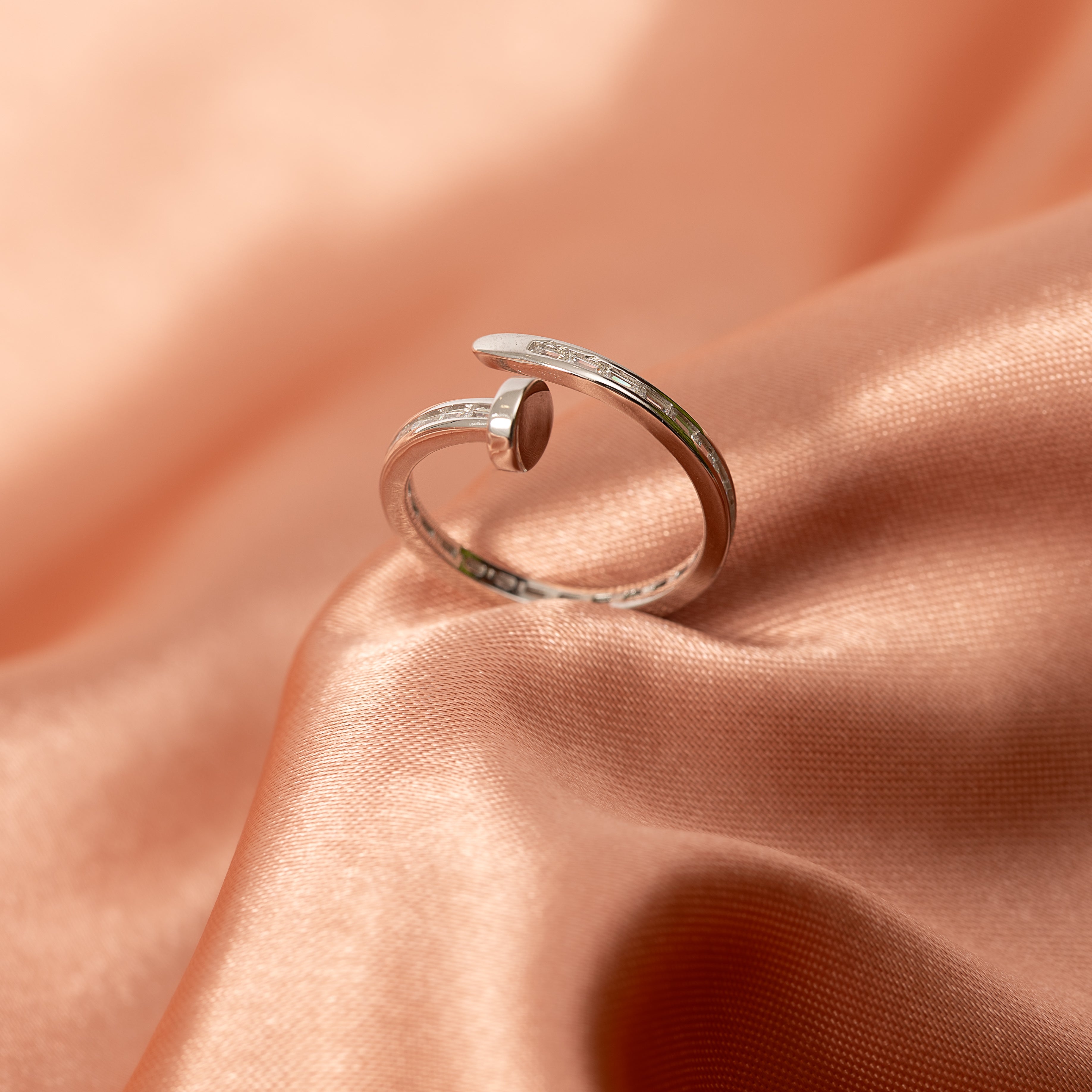 Silver Nail Loop Ring
