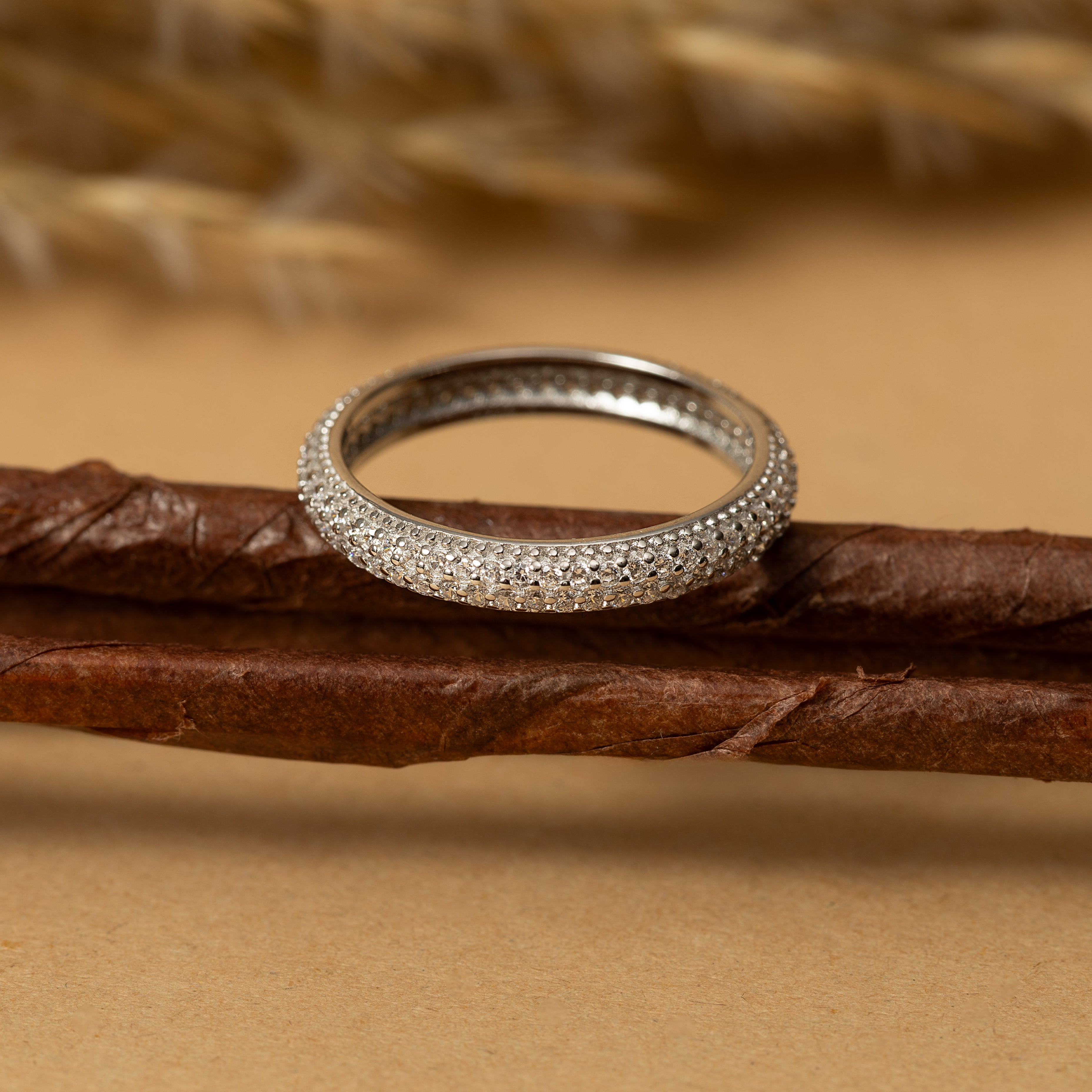 Silver Elegant Sparkle Band