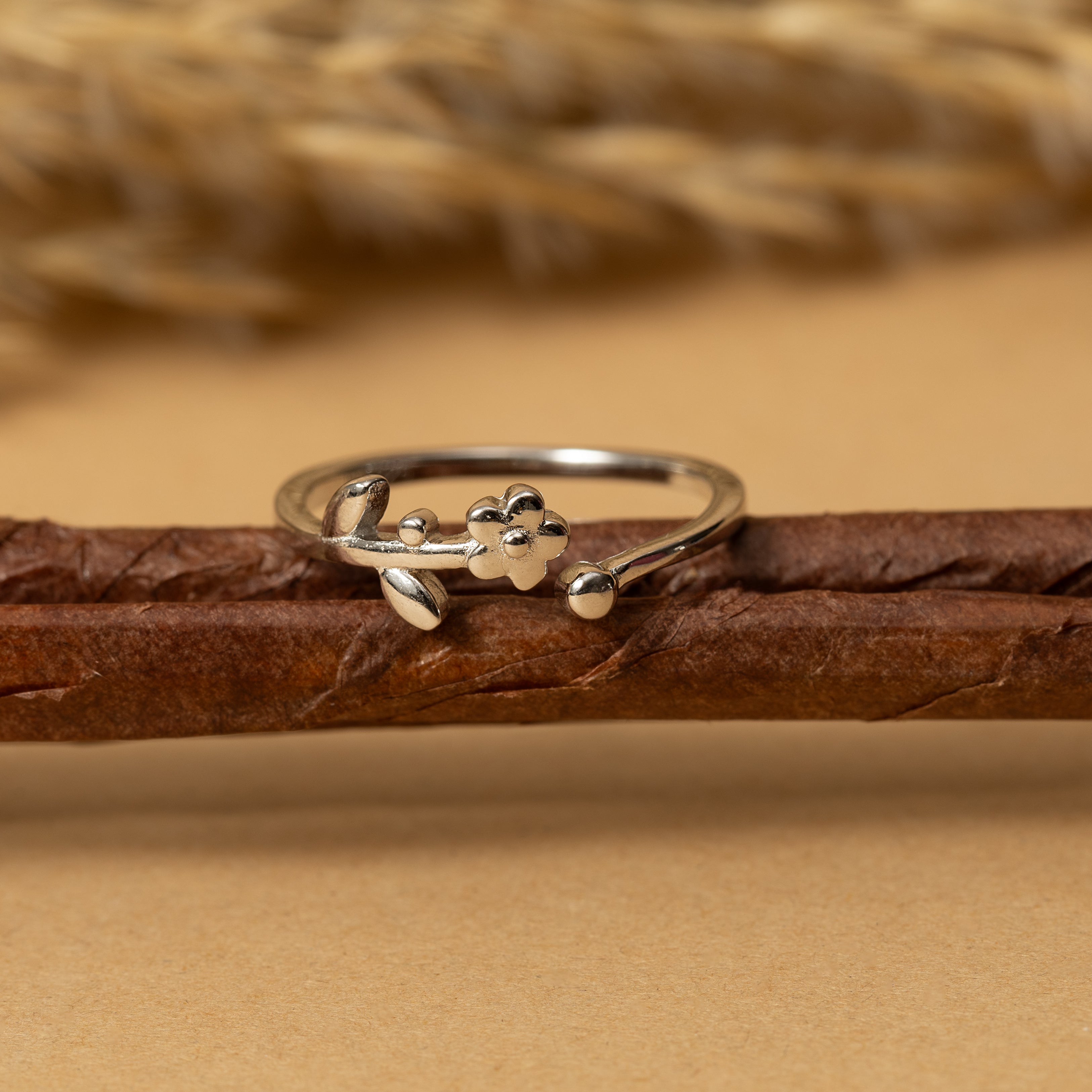 Silver Flower Ring