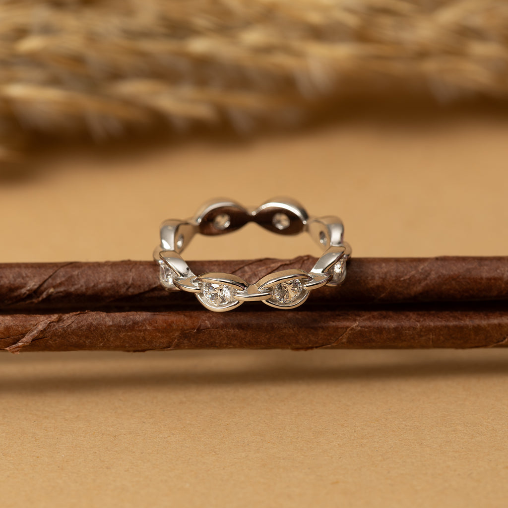 Silver Knot Loop Ring