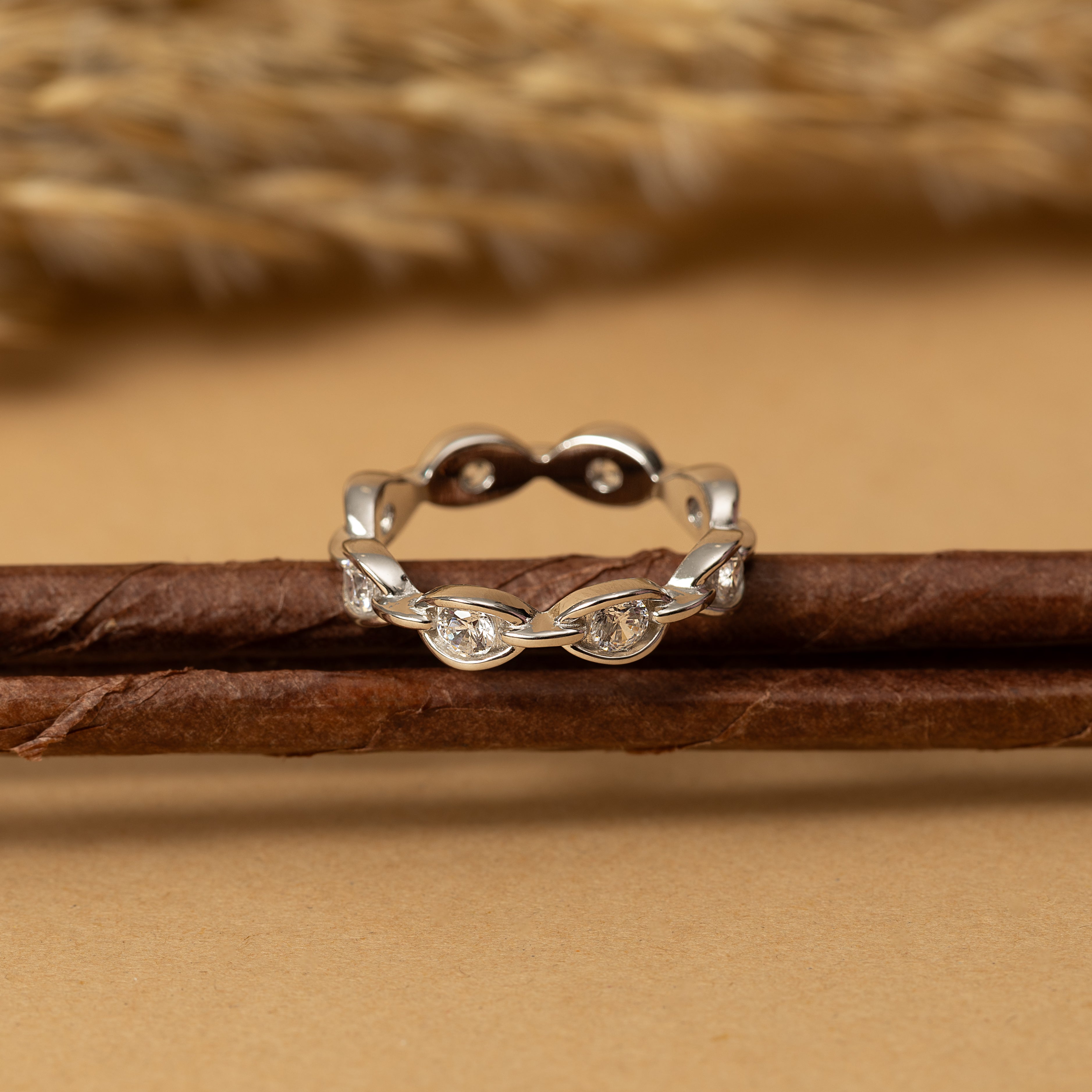 Silver Knot Loop Ring