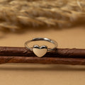 Minimalistic Silver Heart Ring