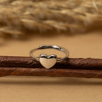 Minimalistic Silver Heart Ring