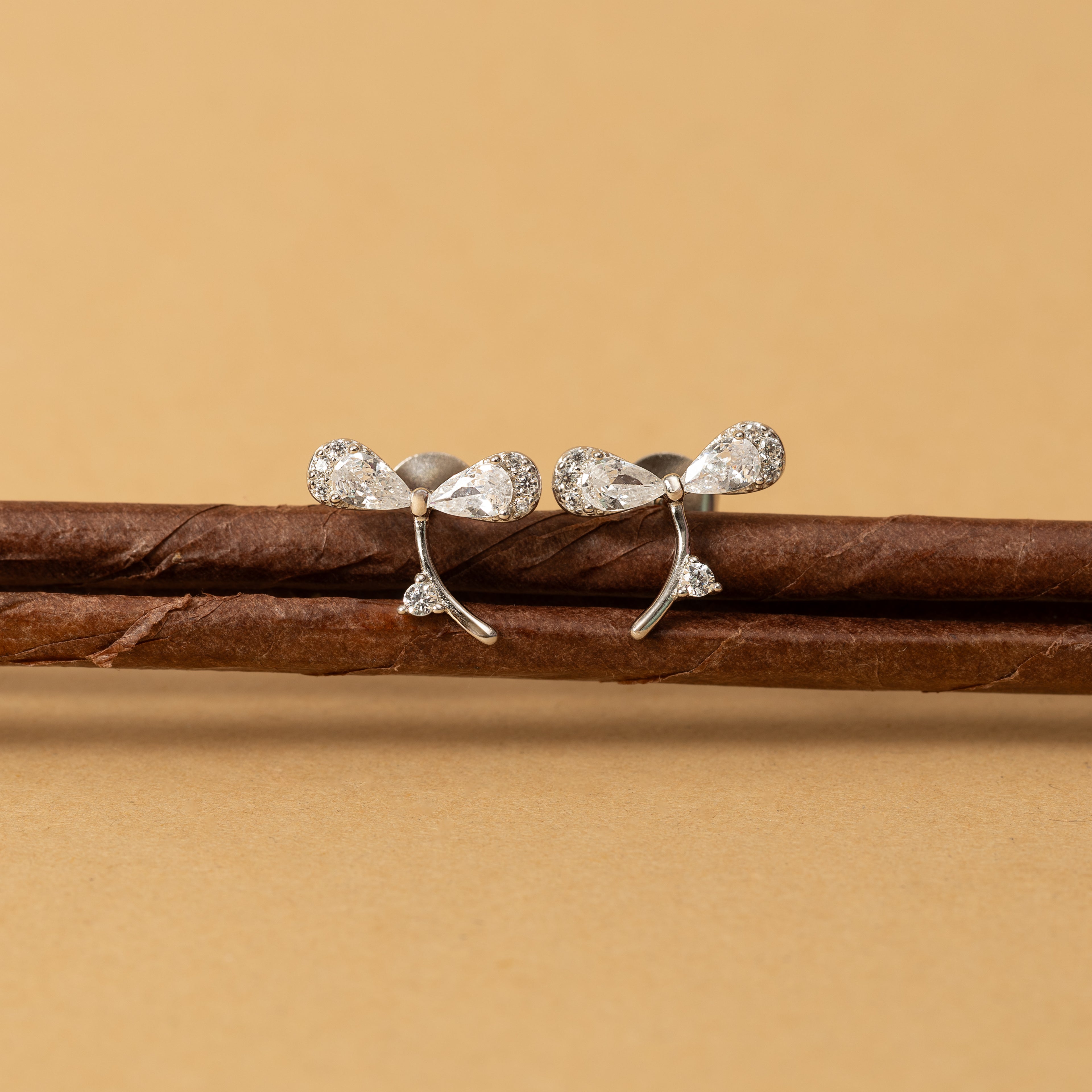 Silver Dragonfly Earrings