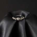 Silver ZigZag Stone Ring